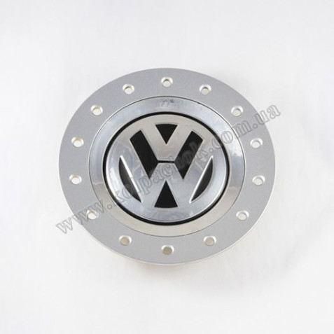 Ковпачок на диски VolksWagen сірий/хром лого (153мм)