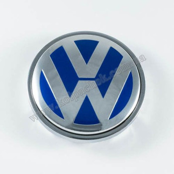 Ковпачок на диски VolksWagen Golf Polo синій лого 1J0601171 (56мм)