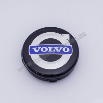 Колпачок на диски Volvo черный/синий лого 30748052 (64мм) Колпачок на диски Volvo черный/синий лого 30748052 (64мм)