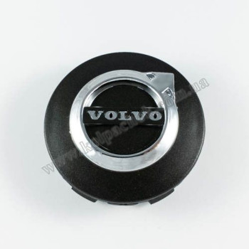 Колпачок на диски Volvo черный мат/хром лого 31471435 (64мм) Колпачок на диски Volvo черный мат/хром лого 31471435 (64мм)