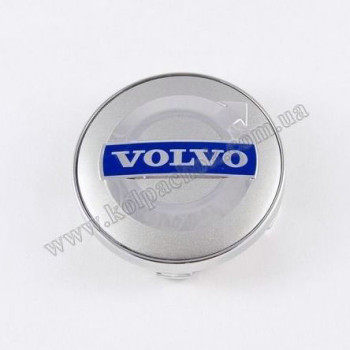 Ковпачок Volvo срібло/синій лого для дисків MAK (60мм) Ковпачок Volvo срібло/синій лого для дисків MAK (60мм)