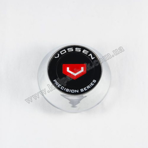 Колпачок на диски Vossen конус/хром/черный лого (59-65мм)