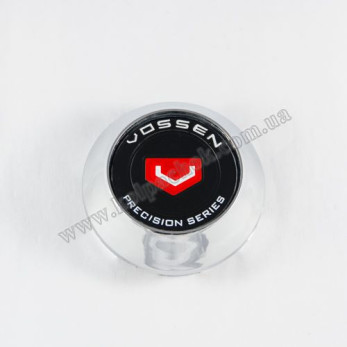 Колпачок на диски Vossen конус/хром/черный лого (62-68мм)