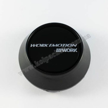 Колпачок на диски Work Emotion конус/черный/черный лого (59-65мм)