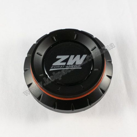 Ковпачок на диски ZW чорний конус/чорний лого 960K64 (57-64мм)