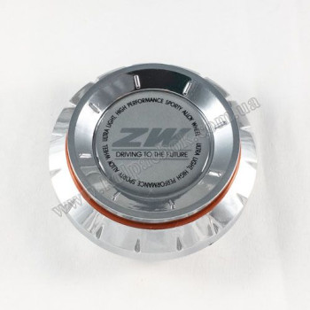 Ковпачок на диски ZW хром конус/сірий лого 960K64 (57-64мм)