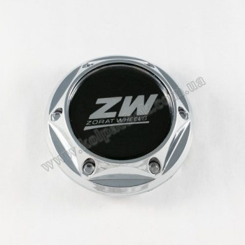 Ковпачок на диски ZW конус/болти/чорний лого (62-67мм)