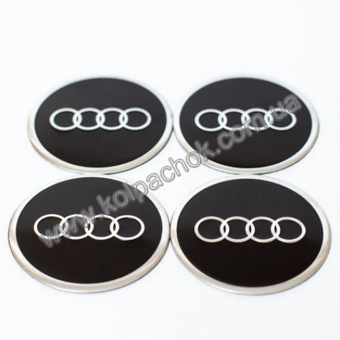 Наклейки для колпачков на диски Audi (60мм)