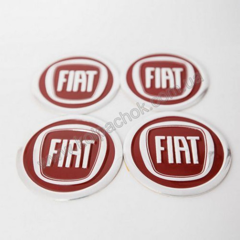 Наклейки для ковпачків на диски Fiat (60мм)