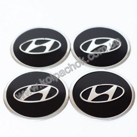 Наклейки для ковпачків на диски Hyundai (60мм)