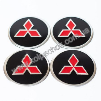 Наклейки для колпачков на диски Mitsubishi (55мм)