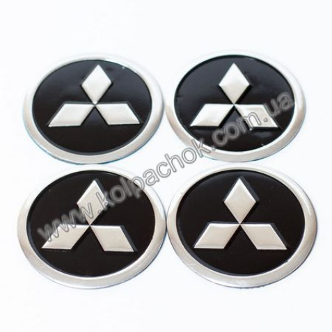 Наклейки для ковпачків на диски Mitsubishi (60мм)