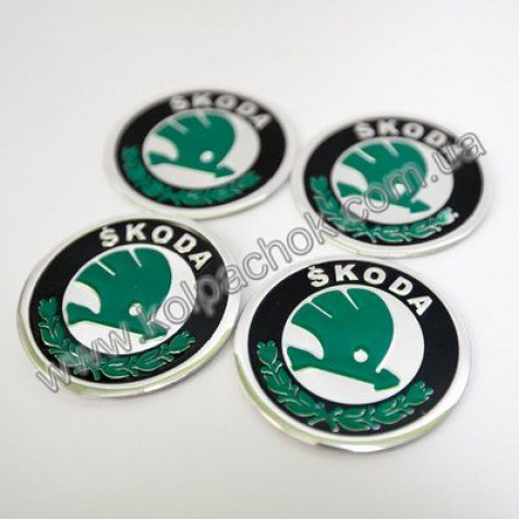 Наклейки для колпачков на диски Skoda (60мм)