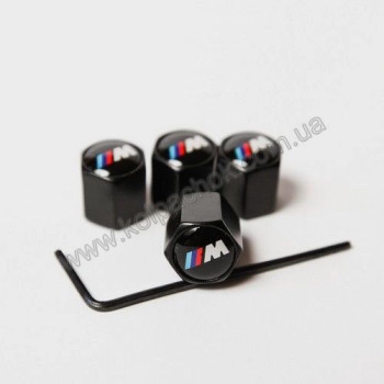 Колпачки на ниппеля BMW "M" черные