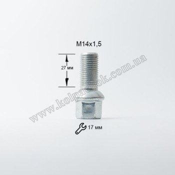 Болт сфера 14х1, 5х27 FEBI 09801, Audi/VW/Skoda/Seat Болт сфера 14х1, 5х27 FEBI 09801, Audi/VW/Skoda/Seat