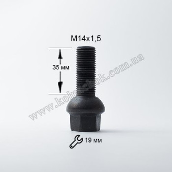 Болт сфера 14х1,5х35 FEBI 04912, MB Sprinter/VW Т4