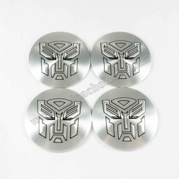 Наклейки для колпачков на диски Transformers серебро/черный кант (56мм) Наклейки для колпачков на диски Transformers серебро/черный кант (56мм)