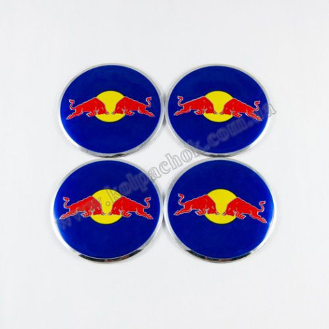 Наклейки для ковпачків на диски Red Bull (56мм)