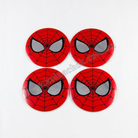 Наклейки для колпачков на диски Spider-Man (56мм)