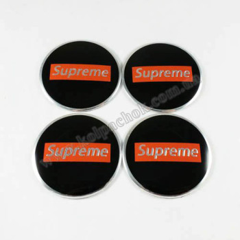 Наклейки для колпачков на диски Supreme черные (56мм) Наклейки для колпачков на диски Supreme черные (56мм)