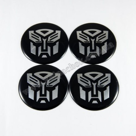 Наклейки для ковпачків на диски Transformers чорні (65мм)