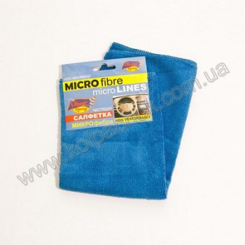 Салфетка из микрофибры, синяя. 35х40см.